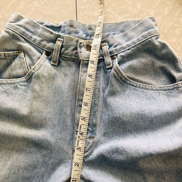 vintage lee mr super high rise mom jeans light wash straight leg size 5 petite - Picture 5 of 11